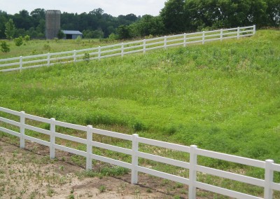 3 Rail Vinyl Ranch Fence