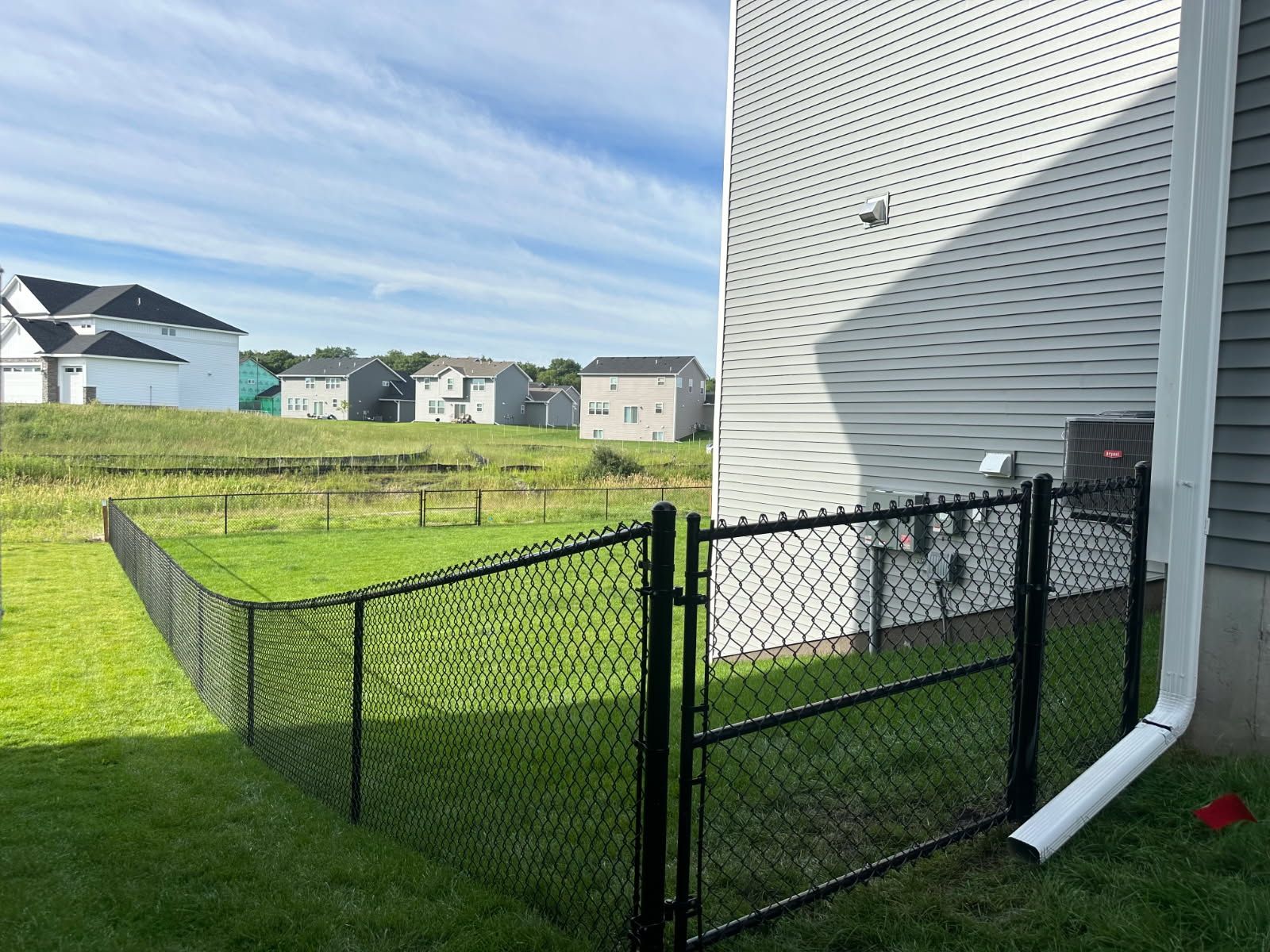 Black Chain Link Fence Installation in Andover MN