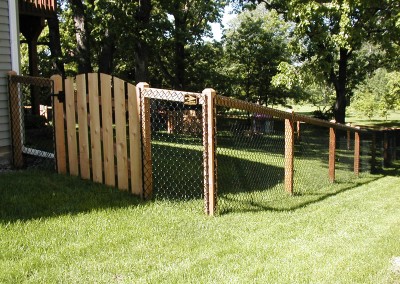 California Style Cedar Closed Picket w/ Arched Gate