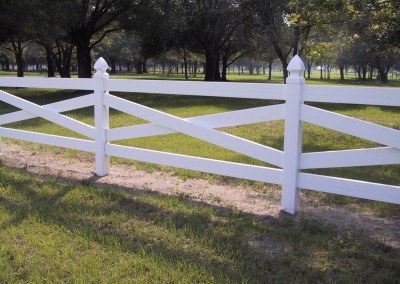 Crossbuck Vinyl Ranch Fence