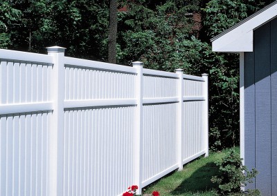 Imperial White Vinyl Privacy Fence