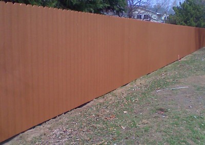 Cedar Privacy Solid Board Fence w/ Wood Framing & Composite Facia