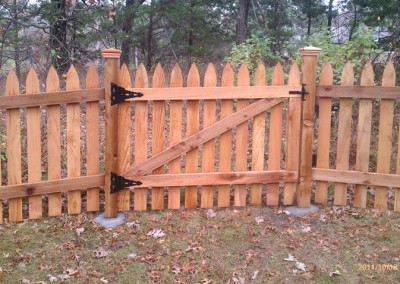 Traditional Cedar Picket Fence Inside View