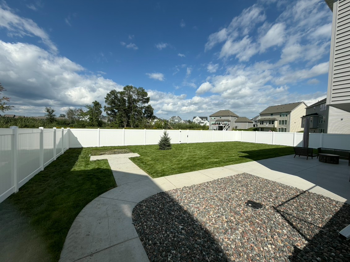 Vinyl Back Yard Fence Install Blaine MN Vinyl Back Yard Fence Install Blaine MN