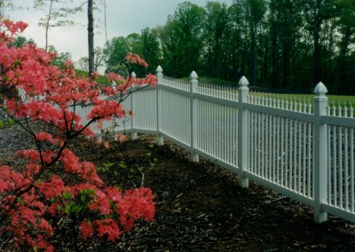 Vinyl Picket Ornamental Fence w/ Finials