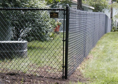 Black Vinyl Coated Chain Link Fence 1