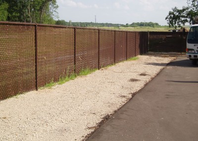 Brown Vinyl Coated Chain Link Fence w/ Slats