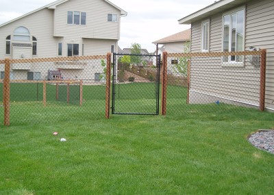 California Style Chain Link Fence w/ Steel Frame Gate