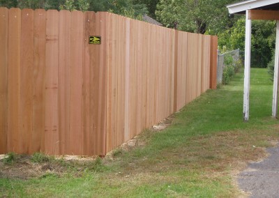 Solid Board Cedar Fence