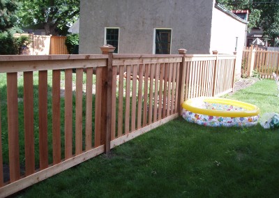 Cedar Closed Picket Framed Picket Fence