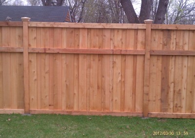 Board on Board Fence Framed