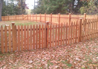 Gothic Picket Fence Outside View