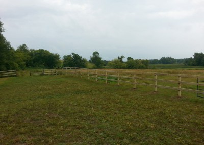 Green Treated 3 Rail Fence