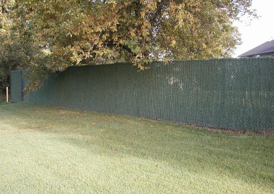 Vinyl Coated Chain Link Fence w/ Hedge Lock