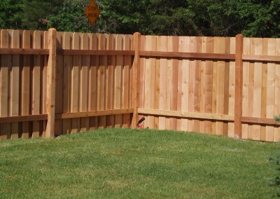 Board on Board Fence Inside View