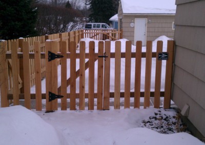 Traditional Cedar Dog Eared Picket Gate