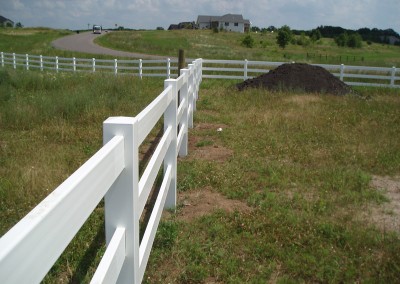 White Vinyl Ranch Fence